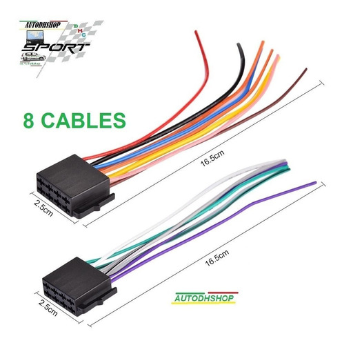 Arns Conector Universal Radio Autoestreo 1 Din O 2 Din Foto 2