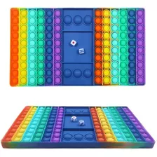 Big Pop Game Fidget Brinquedos Rainbow Chess Board Push Bubb