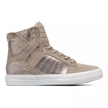 Tenis Supra Skytop Taupe White Dama 98003-098