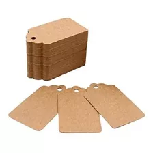 50 Tags Etiqueta Kraft Lisa 350g Emprendedor Packing Sellos