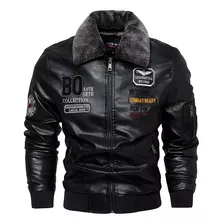 Chamarras De Piel Hombre Bomber Motociclista Impermeable