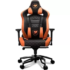 Silla Gamer Profesional Cougar Titan Pro Cuero Acero 160kg.