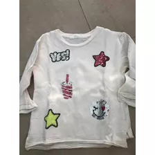 Remera H&m Niña Con Lentejuelas