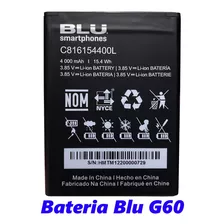 Batería Blu G60 Serie C8161544ool 4.000mah 15.4wh Nueva