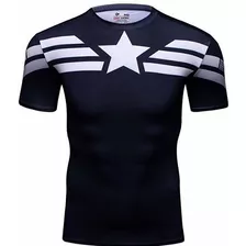 Playera Capitan America Running Gym Cosplay Dc Comics