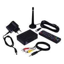 Kit Conversor Digital De Tv + Antena Digital Interna Hd Hdtv