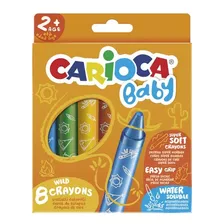  Crayones Carioca Baby Wild Caja X 8 Colores