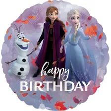 5pz Globo Metálico Frozen 2 Happy Birthday 17in 0fro0