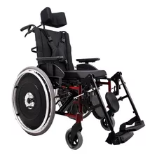 Cadeira De Rodas Ma3r Alumínio Reclinável Vermelho Ortomobil