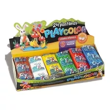 Plastilinas Playcolor X24 Barritas Colores Distribuidora Lv