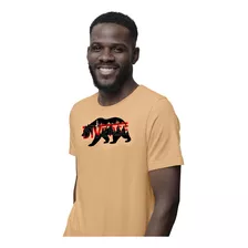 Camiseta Urso Floresta Masculina T Shirt Swag Camisa Lisa 