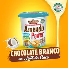 Pasta De Amendoim Integral Chocolate Branco Ao Leite De Coco Dacolônia Amendo Power Pote 450g