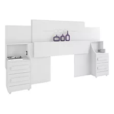 Cabeceira Para Cama Box Casal - Branco