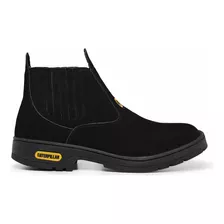 Bota Botina Masculina Preta Em Couro Caterpillar Cat