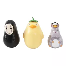 Hayao Miyazaki Sen Y Chihiro Figurita Trompo Vaso Mesa 3pcs