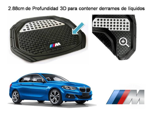 Tapetes 4pz 3d Logo M-series Bmw Serie 1 Sedan 2019 A 2022 Foto 4