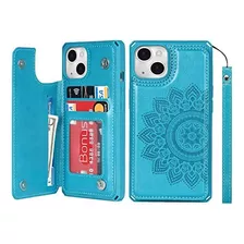 Funda Icovercase Para iPhone 13- Mandala Azul