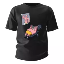 Camiseta Algodao Academia Anime Manjin Moo Patrick Estrela