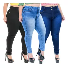 Kit 3 Calça Feminina Plus Size Atacado Com Bastante Lycra