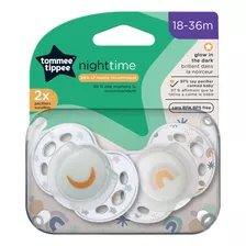 Chupon Tommee Tippee Night Time 2pzs 18-36m Sucettes