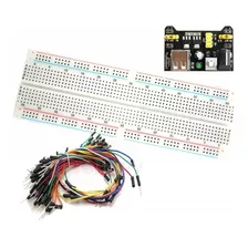 Kit Protoboard 830 + Regulador Tensão + 65 Jumpers