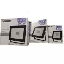 Reflector Led Borus Br-f10 10w Con Luz Blanco Frío Y Carcasa Negro 220v