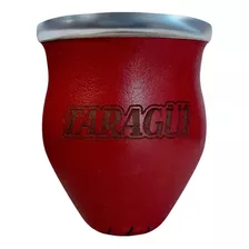 Mate De Vidrio Grande Taragüi Rojo Boca Ancha Tabares 