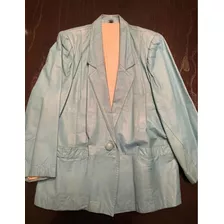 Blazer Turquesa Importado Mujer Cuerina