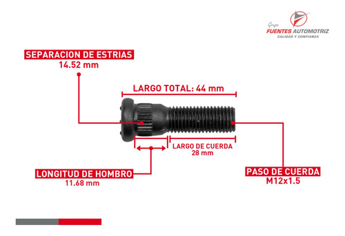 Kit 5 Birlos Rueda Delantera Para Dodge Caravan 1997 1998 Foto 2