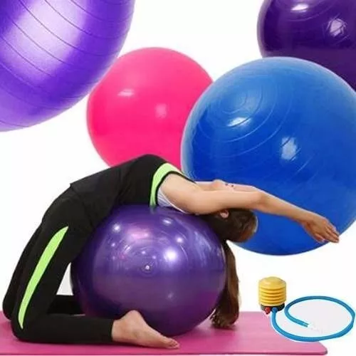 Pelota Balon 75 Cm + Inflador Yoga Pilates