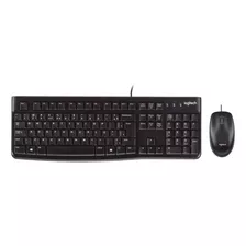 Logitech Mk120 Port Br Ç Kit Teclado Mouse Com Fio Cor Preto