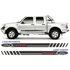 Par Faixas Lateral Ford Ranger Cd 1995 A 2012 Adesivos