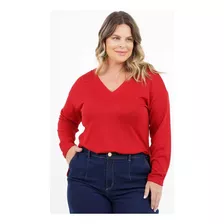 Blusa Feminina Manga Longa Plus Size Program 2320171007