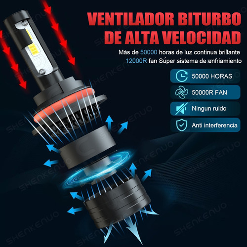 28000lm 50w Kit De Focos Led 9007 Luz Alta Y Baja Para Dodge Foto 9