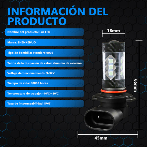 Luz Antiniebla Led Azul Para Bmw 325ci 545i 530i 525i 530xi Foto 9