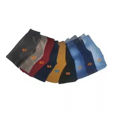 Kit 3 Bermudas Sarja Masculina Slim Com Lycra