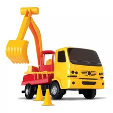 Brinquedo Caminhão Basculante C/ Rotação Escavadeira Obras