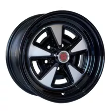 Roda Gm Opala Ss Aro 15x7 Preta 5x114 M08 (02 Rodas) + Bicos