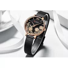 Relógio Curren 9065 Feminino, Aço, Casual, Elegante