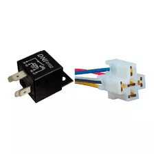 Relê Auxiliar Dni 0102 4 Pinos Universal 12v 40a + Soquete