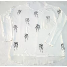 Remera Dama Mangas Largas Con Transparencia Espalda