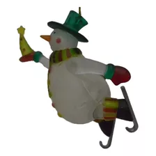 Esfera Navideña Hombre De Nieve Con Luz Led Adorno Navidad