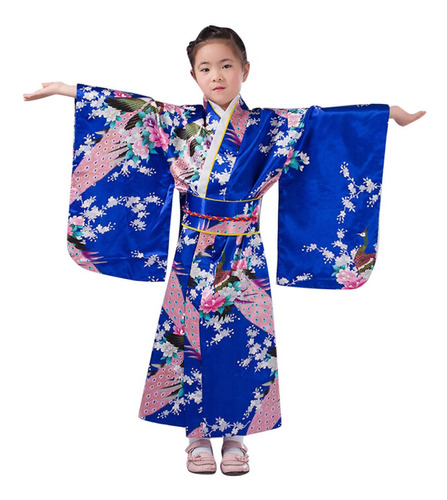 Roupas Infantis Meninas Quimono Robe Japonês Tradicional 534