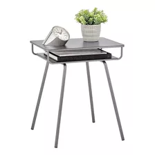 Mdesign Modern Rectangle Industrial 2-tier Side Table With S