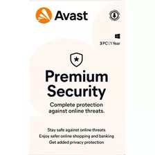 Antivirus Avast Premium Security - 3 Dispositivos - 1 Año