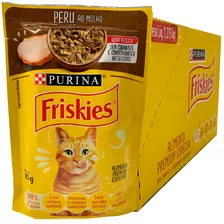 Kit 15 Sachê Friskies Gatos Adultos Peru 85g Caixa Fechada