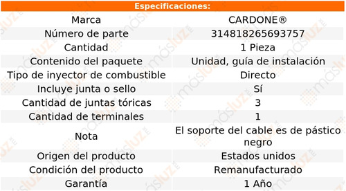 1- Inyector Sist Multiport 4200lp V8 6.0l 04/07 Cardone Foto 4