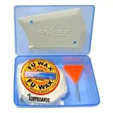 Kit Surf Porta Parafina + Raspador + Fu Wax + Chave 