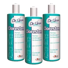 Combo 3 Cloresten Shampoo Agener União - 500ml