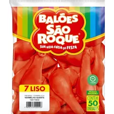 Balão São Roque 7.0 Vermelho Quente - Pct C/50